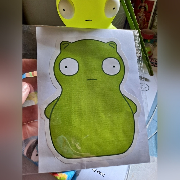 Bob's Burgers Kuchi Kopi Glow in the Dark Figurine & Sticker - Picture 6 of 6